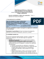 Guia de Actividades y Rúbrica de Evaluación - Unidad 1 - Tarea 1 - Aplicación de Técnicas de Indagación