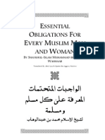 Essential Obligations For Every Muslim Man and Woman by Shaikh-ul-Islam Muhammad Bin 'Abdul Wahab