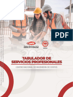 Tabulador Servicios Profesionales 2024