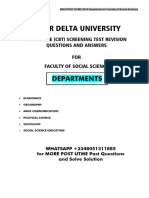 Free NDU Post UTME Past Questions For Political Science