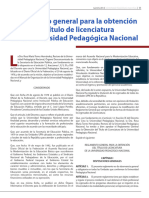 Reglamento General para Proceso de Titulación UPN