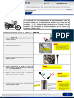 Procedimiento para Revisar y Saber Cuándo Rellenar El Nivel de Aceite de Motor en Modelos 125 FL de Flotillas