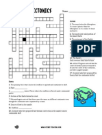 Plate Tectonics Crossword