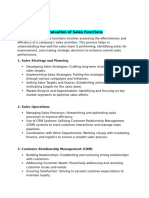 Unit 1 Sales Management Evaluation of Sales Functions and Quality