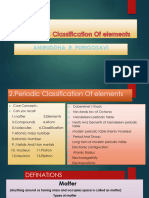 Periodic Classification of Elements