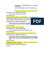 Questionário - Estrutura e Funcionamento Da Educação Básica - Aula 06 - Pedagogia