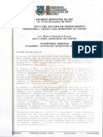 Decreto Municipal 003 Reglamento Del Sistema de Ordenamiento Territorial Urbano Del Municipio de Oruro