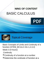 Basic Calculus Deepening 3rd Week