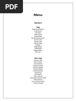 HM Foods - MENU