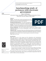 A Bench Marking Study of Experiences With Electronic Government