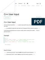 C++ User Input