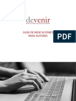 Revista DEVENIR Indicaciones para Autores