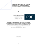 Anxiety Self Concept Motivation and Academic Performance of Public Secondary School Students in Delta Central Senatorial District