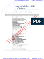 Railway Pharmacist Syllabus 2024