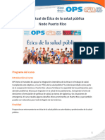 Ética de La Salud Pública - Programa Del Curso