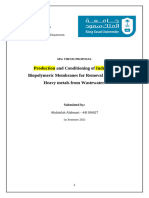 Alteration of Biopolymeric Membranes For Removal of Heavy Metals From Wastewater. AbdulElah Proposal (1) November