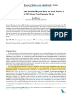 Fitriana (2022) Indonesia - The Effect of EPS and Dividend Payout Ratio On Stock Prices A Study of PSX Listed Non-Financial Firms (2022)