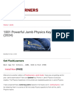 1001 Powerful Jamb Physics Key Points (2024) - FlashLearners