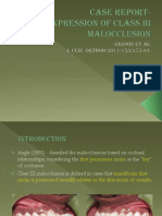 Late Expression of Class III Malocclusion