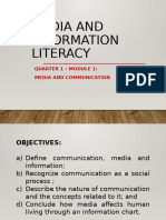 Media and Information Literacy (Class L1)