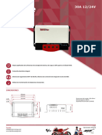 Ficha Tecnica Regulador Carga MPPT 100V 30A 12 24V Sin Pantalla Tensite