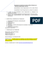 Temas para Trabalhos de Grupos em Relações Públicas e Responsabilidade Social