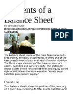 Elements of A Balance Sheet - Docx FINAL