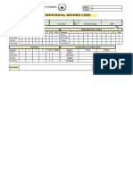 Learner S Individual Record Card Excel