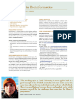 MSC in Bioinformatics Fact Sheet 2024