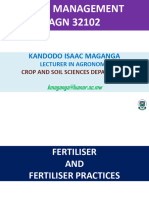 Fertilizer and Fertilizer Practices