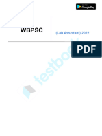 WBPSC Lab Assistant Official Paper (Held in 2022)