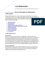 Best Practices in Mathematics