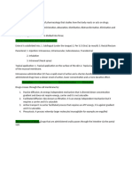 PHARMACOKINETICS