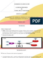 Disorders of Amino Acids