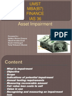 Umst MBA (B7) Finance IAS 36: Asset Impairment