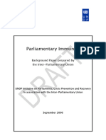 UNDP-IPU - Parliamentary Immunity - 2006 - en - Parliamentary Institution