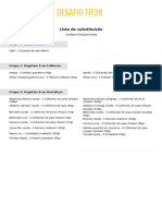 Lista de Substituição Emagrecimento