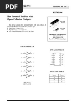 Hex Inverted Buffers With Open-Collector Outputs: KK74LS06