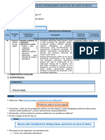 Sesion Y FICHA Matematica RESOLVER DIFERENTES PROBLEMAS ADITIVOS EN DOS ETAPAS