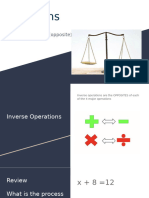 Equations - Inverse Operations