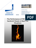 Performance of PIR Core Sandwich Panels in Real Fire Situations