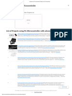 List of Projects Using Pic Microcontroller With Advance View