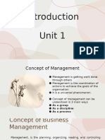 Introduction To Management