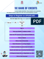 Flyer Steps To Register On Academic Bank of Credits