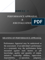 Performance Appraisal & Job Evaluation