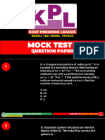 KCET 2024 Physics Weekly Test Serie Mock Test 1 Paper