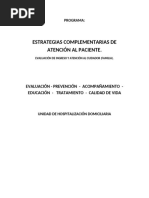 PROGRAMA Resumen ESTRATEGIAS COMPLEMENTARIAS DE ATENCIÓN AL PACIENTE