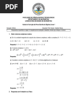 Guião de Correção Da Prova Escrita de Álgebra Linear I 2023 - Estudante