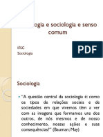 Sociologia e Sociologia e Senso Comum-1