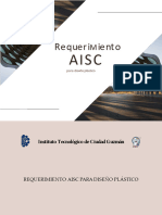 Requerimiento AISC para Diseño Plástico. Gemma